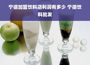 宁德加盟饮料店利润有多少 宁德饮料批发