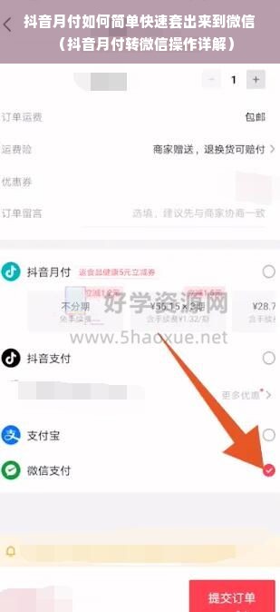 抖音月付如何简单快速套出来到微信（抖音月付转微信操作详解）