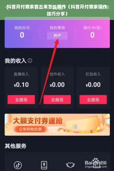 抖音月付商家套出来怎么操作（抖音月付商家操作技巧分享）