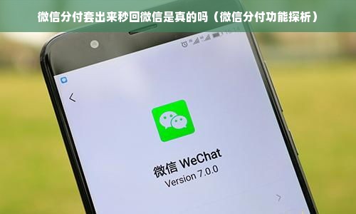 微信分付套出来秒回微信是真的吗（微信分付功能探析）