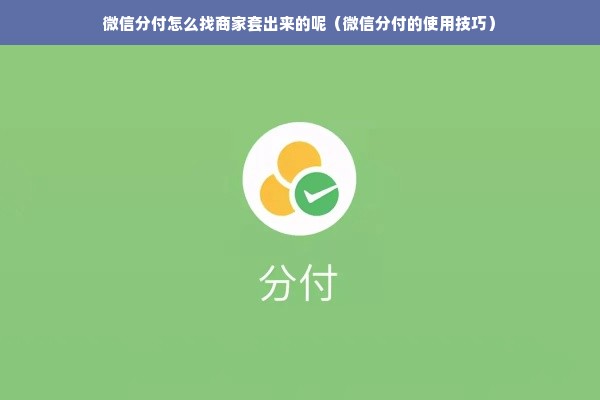 微信分付怎么找商家套出来的呢（微信分付的使用技巧）