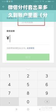 微信分付套出来多久到账户里面（分付提现到账时间详解）