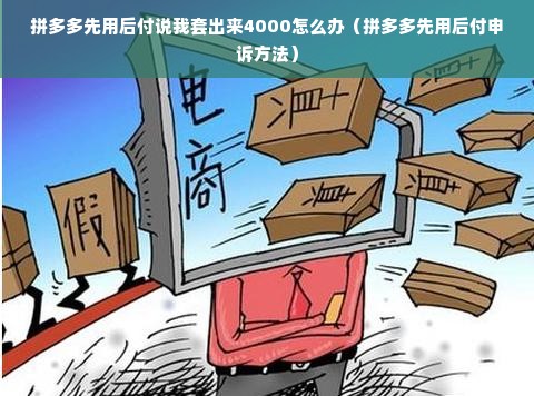 拼多多先用后付说我套出来4000怎么办（拼多多先用后付申诉方法）