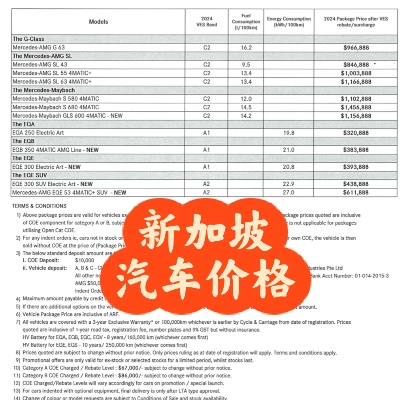 新加坡的车品牌排行榜