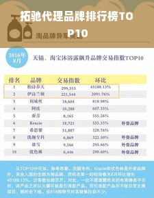 拓驰代理品牌排行榜TOP10