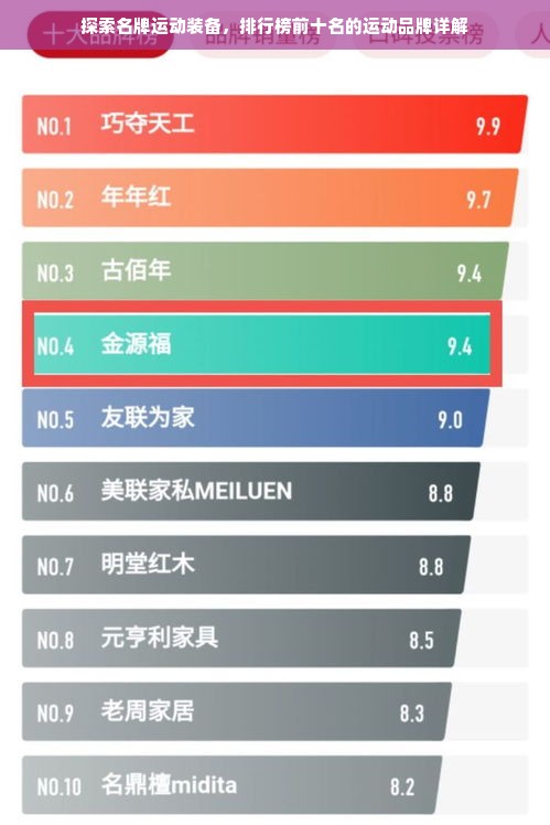 探索名牌运动装备，排行榜前十名的运动品牌详解