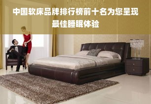 中国软床品牌排行榜前十名为您呈现最佳睡眠体验