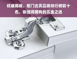 权威揭晓，柜门合页品牌排行榜前十名，你值得拥有的五金之选