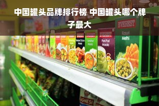 中国罐头品牌排行榜 中国罐头哪个牌子最大