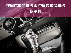 中国汽车品牌占比 中国汽车品牌占比全球