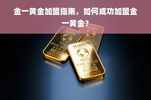 金一黄金加盟指南，如何成功加盟金一黄金？