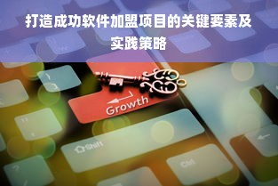 打造成功软件加盟项目的关键要素及实践策略