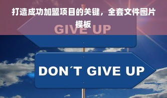 打造成功加盟项目的关键，全套文件图片模板