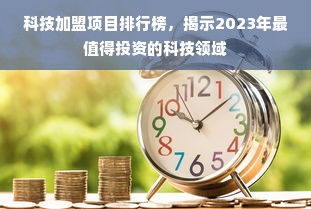 科技加盟项目排行榜，揭示2023年最值得投资的科技领域