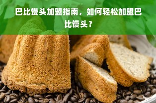 巴比馒头加盟指南，如何轻松加盟巴比馒头？