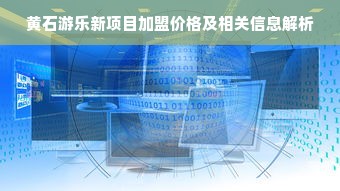 黄石游乐新项目加盟价格及相关信息解析