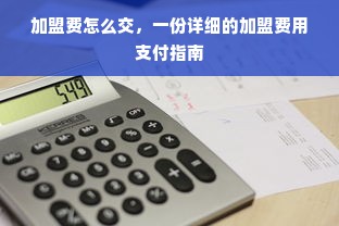 加盟费怎么交，一份详细的加盟费用支付指南