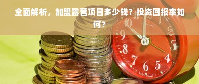 全面解析，加盟露营项目多少钱？投资回报率如何？