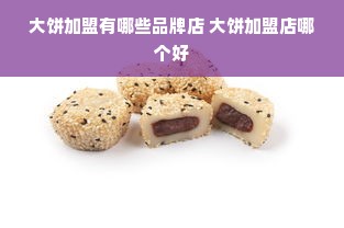 大饼加盟有哪些品牌店 大饼加盟店哪个好