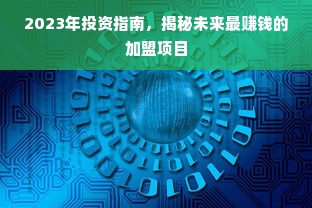 2023年投资指南，揭秘未来最赚钱的加盟项目