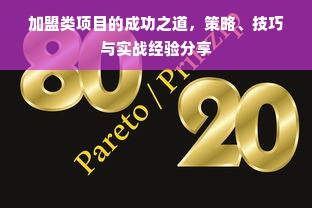 加盟类项目的成功之道，策略、技巧与实战经验分享