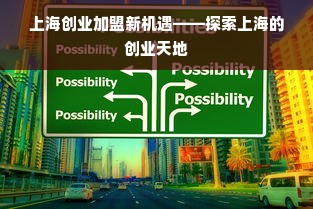 上海创业加盟新机遇——探索上海的创业天地