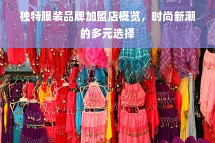 独特服装品牌加盟店概览，时尚新潮的多元选择