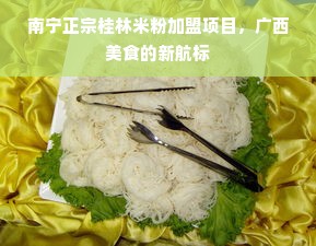 南宁正宗桂林米粉加盟项目，广西美食的新航标