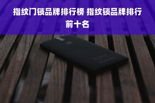 指纹门锁品牌排行榜 指纹锁品牌排行前十名