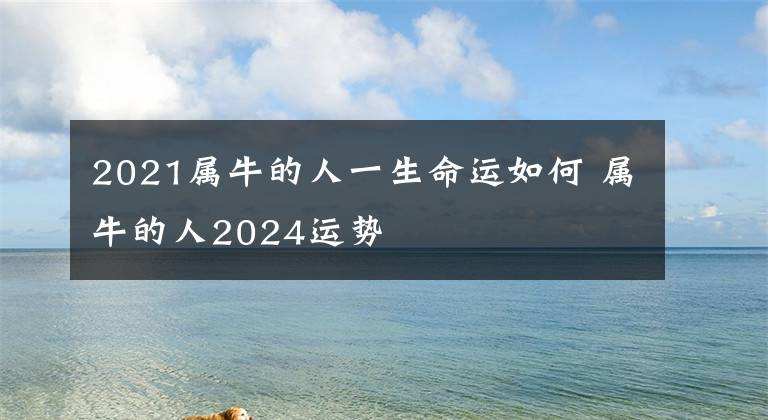 属牛今年运势2021年运势(属牛今年运势2021年每月运势)