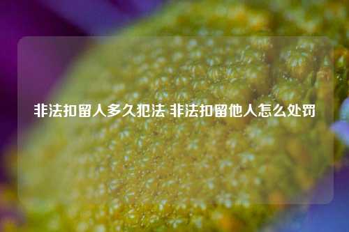 非法扣留人多久犯法 非法扣留他人怎么处罚