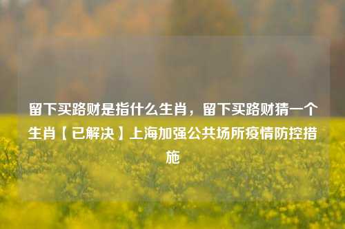 留下买路财是指什么生肖，留下买路财猜一个生肖【已解决】上海加强公共场所疫情防控措施