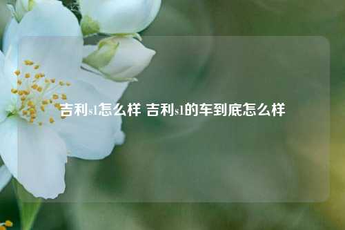 吉利s1怎么样 吉利s1的车到底怎么样