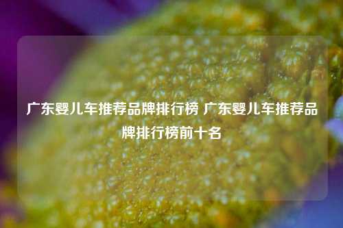 广东婴儿车推荐品牌排行榜 广东婴儿车推荐品牌排行榜前十名